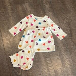Wonder nation heart print two piece set
